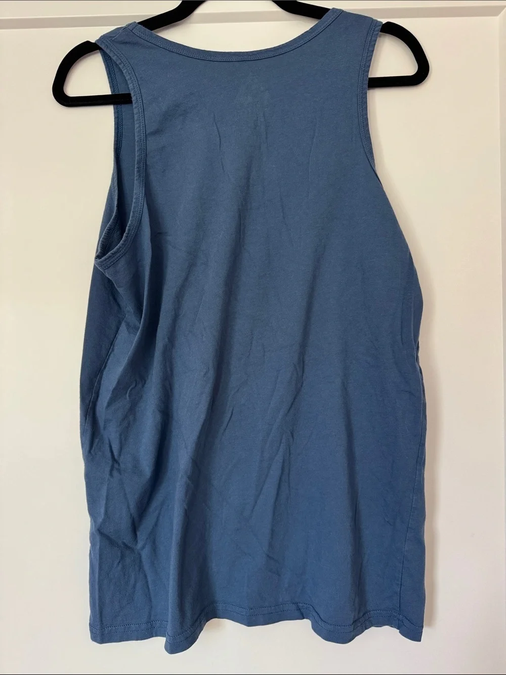 Men’s Burton Blue Sleeveless Cotton Tank Top - Picture 4 of 8